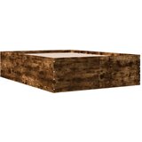  The Living Store Posteljni okvir dimljeni hrast 135x190 cm inženirski les - Posteljni Okvir, (21529906) | Shoptok.si