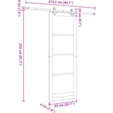 vidaXL drsna vrata s kompletnim nastavljanjem 83x232 cm trdnega borovega lesa., notranja vrata z steklom 'ORKDAL'83x232x4 cm trdnega borovega lesa. | Shoptok.si