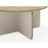 Marckeric Kremno bela/v naravni barvi okrogla mizica ø 80 cm Hillary – | Shoptok.si