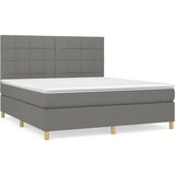 The Living Store Box spring postelja z vzmetnico temno siva 180x200 cm blago - Box Spring Postelja, (21520721) | Shoptok.si
