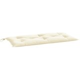  Jastuk za vrtnu klupu krem bijeli 110x50x7 cm od tkanine Oxford | shoptok.hr