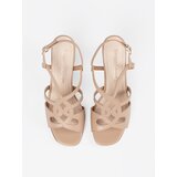 Sergio Leone Beige women's high-heeled sandals | shoptok.hr