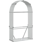  Držač za cjepanice srebrni 120x45x210 cm od pocinčanog čelika | Eponuda.ba