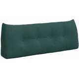 vidaXL Poglavni vzglavnik Temno zelena 120 x 24 x 50 cm Žamet, (5000277937) | Shoptok.si