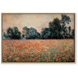  Slika - Claude Monet – Field with wild Poppies 120x80 U prirodnom drvenom okviru | shoptok.hr