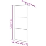 Pregrada za tuširanje s cijelim mutnim staklom ESG 140 x 195 cm | shoptok.hr