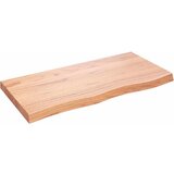 Maison Chic Stenska polica - Viseča Polica svetlo rjava 100x50x(2-6) cm trdna hrastovina, (21784648) Cene