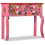  Konzolna mizica iz masivnega mangovega lesa roza ročno barvana, (21272854) | Shoptok.si