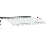 Tenda na automatsko uvlačenje antracit i bijela 450 x 350 cm | shoptok.hr
