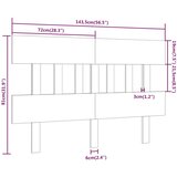  Uzglavlje za krevet 143,5 x 3 x 81 cm od masivne borovine | shoptok.hr