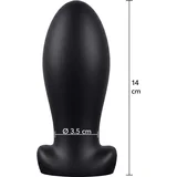Extreme Heavy Anal Stretcher Plug Black M