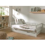 Vipack Bijeli dječji krevet od masivnog bora s dodatnim ležajem s podnicom 90x200 cm Fritz – | shoptok.hr