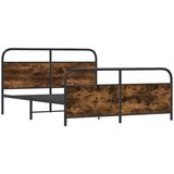 Metalni okvir kreveta bez madraca boja hrasta 193x203 cm | shoptok.hr