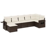  The Living Store Vrtna sedežna garnitura 7-delna z blazinami rjav poli ratan - Vrtna Sedežna Garniture, (21455133) | Shoptok.si