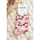 Kesi Men's mismatched socks, strawberry pink