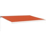 vidaXL Zložljiva tenda oranžna in rjava 4,5x3 m blago in aluminij, (20760180) Cene