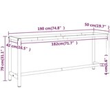 vidaXL Okvir za delovno mizo mat črn in mat rdeč 190x50x79 cm kovinski | Shoptok.si