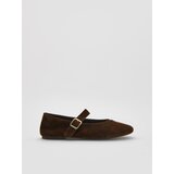 Reserved Balerinke od ovčje kože - tamnosmeđe | shoptok.hr
