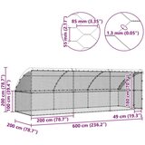  Kućica za pse s pohranom 3 pcs Srebrno 6 x 2 x 2 m Čelik | shoptok.hr