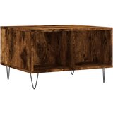 vidaXL Klubska mizica dimljeni hrast 60x50x36,5 cm inženirski les | Shoptok.si