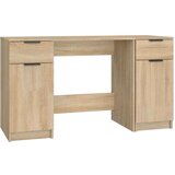 vidaXL Pisalna miza s stranskimi omaricami sonoma hrast inženirski les | Shoptok.si
