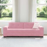  3-sedežni kavč roza 180 cm iz žameta, (22054326) | Shoptok.si