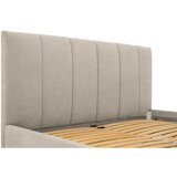 Scandic Bež tapecirani bračni krevet s prostorom za odlaganje s podnicom 180x200 cm Zee – | shoptok.hr