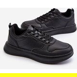 EVENTO Lightweight Men's Platform Sneakers in Black Eco Leather Uziran | Shoptok.si
