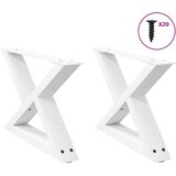  Noge za klub stolić 2 kom Bijele 50 x (30-31,3) cm Čelik | shoptok.hr