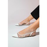 LuviShoes STEPHEN Women's White Pointed Toe Flat Sandals cene