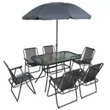 Expert baštenska garnitura sto 120 x 70 x 70 cm i 6 stolica sa suncobranom Vienna | Eponuda.ba