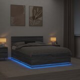  Krevetna konstrukcija S LED lampica Siva Sonoma 140 x 200 cm | shoptok.hr