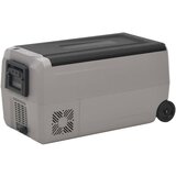 vidaXL Hladilna skrinja s kolesi in ročajem črna in siva 50 L PP in PE | Shoptok.si