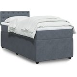 vidaXL Box spring krevet s madracem tamnosivi 90x200 cm baršunasti Cijene