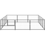  Kavez za pse crni 12 m² čelični | shoptok.hr