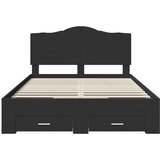  Konstrukcija postelje Črna 140 x 190 cm Konstruiran les, (5000121143) | Shoptok.si