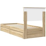 vidaXL Konstrukcija postelje Sonoma hrast 75 x 190 cm Konstruiran les | Shoptok.si