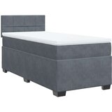 vidaXL Box spring krevet s madracem tamnosivi 90x200 cm baršunasti | shoptok.hr