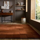 Flair Rugs Ručno rađen vunen tepih boje terakote 160x230 cm Checkerboard – | shoptok.hr
