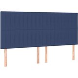  Posteljni okvir z vzglavjem moder 200x200 cm blago, (20904770) | Shoptok.si