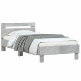  Okvir kreveta s uzglavljem LED siva boja betona 100 x 200 cm | shoptok.hr
