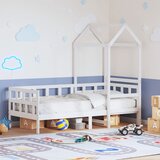  Dnevni krevet s krovom bez madraca bijeli 80x200cm masivno drvo Cijene