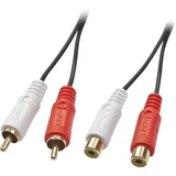 35674 Cinch audio produžetak [2x muški cinch konektor - 2x ženski cinch konektor] 10.00 m crna