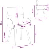  Trpezarijske stolice 4 pcs Tkanina Crna 60 x 56 x 96 cm | shoptok.hr