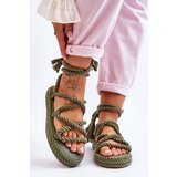 Kesi knotted sandals on a massive platform green can't wait Cene