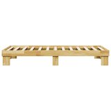 vidaXL posteljni okvir brez vzmetnice 90x200 cm masivni les hrast | Shoptok.si