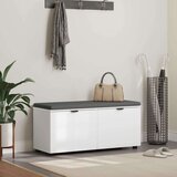  Haldna klop z blazino s shranjevanjem Bela 100 x 38 x 46 cm, (5000155723) | Shoptok.si