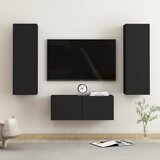 Furnova Komplet TV omaric 3-delni črna inženirski les, (21922614) | Shoptok.si