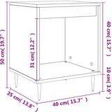 vidaXL Noćni ormarić crni 40x35x50 cm od konstruiranog drva | shoptok.hr