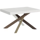 Itamoby   Volantis (90x130/390 cm) - bela, barva nog: bela, rjava - raztegljiva jedilna miza, (20842181) Cene